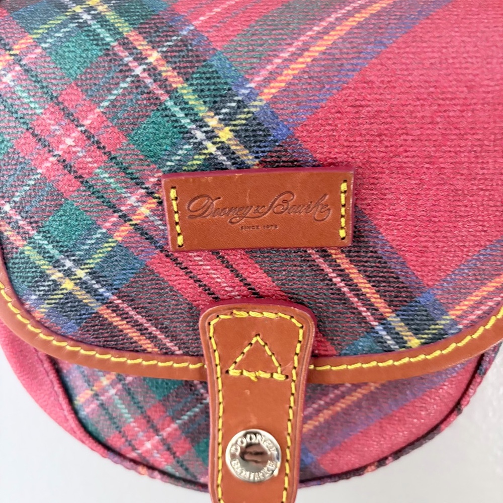 Dooney & Bourke Tartan Plaid Mini Crossbody Bag - Royal Stewart Red - Picture 3 of 10